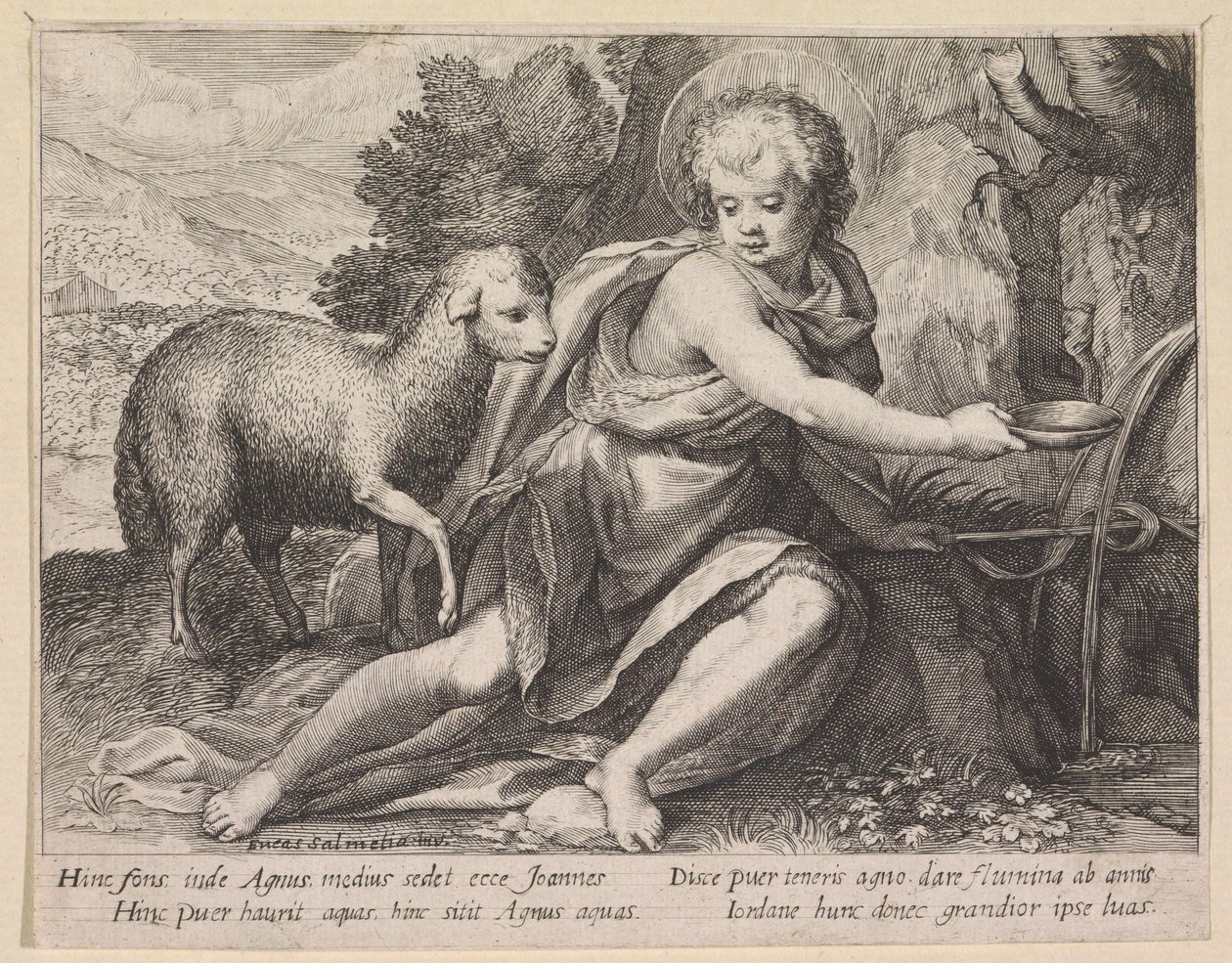 John the Baptist as a Youth by a Spring by Raphaël Sadeler (I)