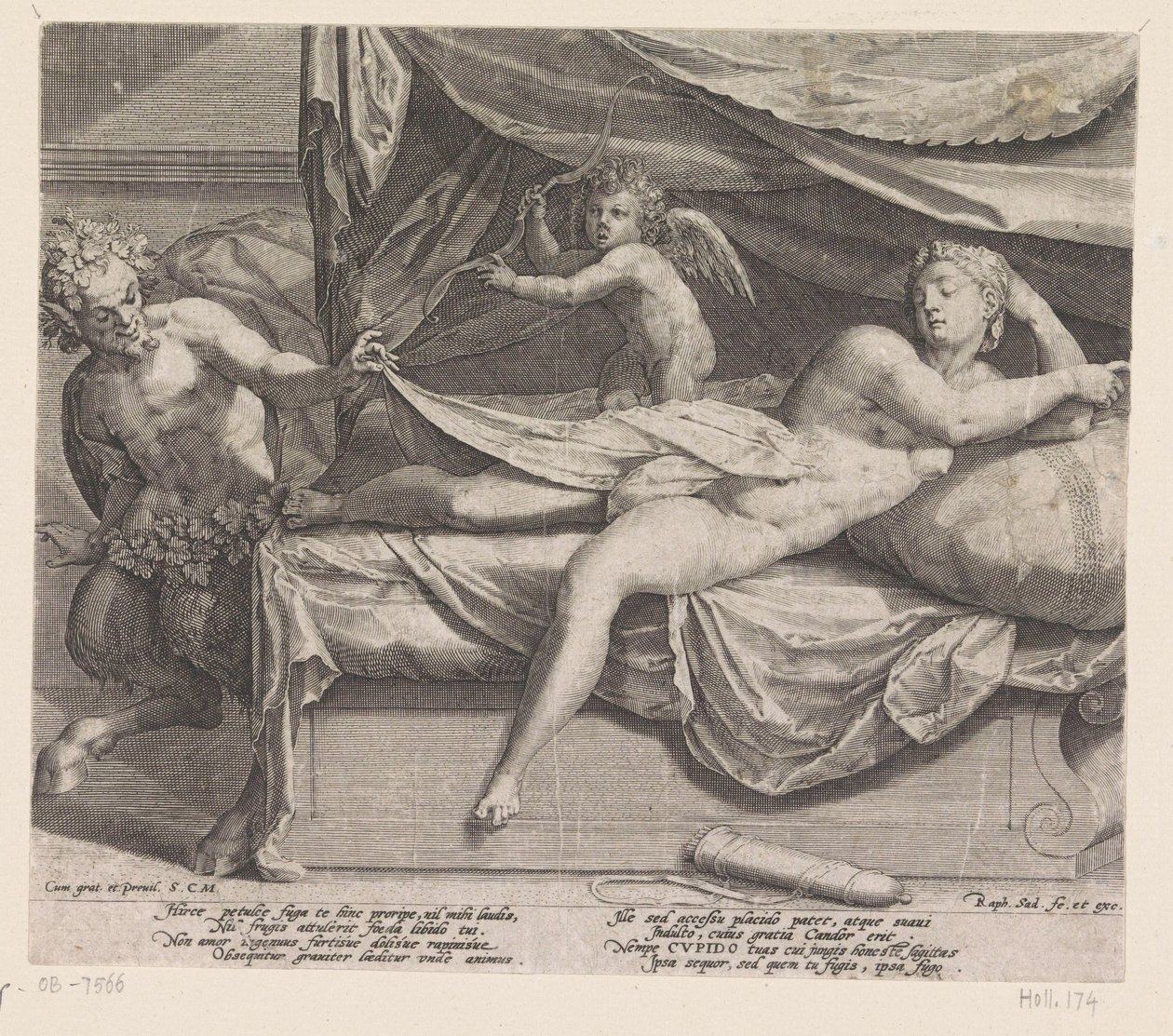 Jupiter and Antiope by Raphaël Sadeler (I)
