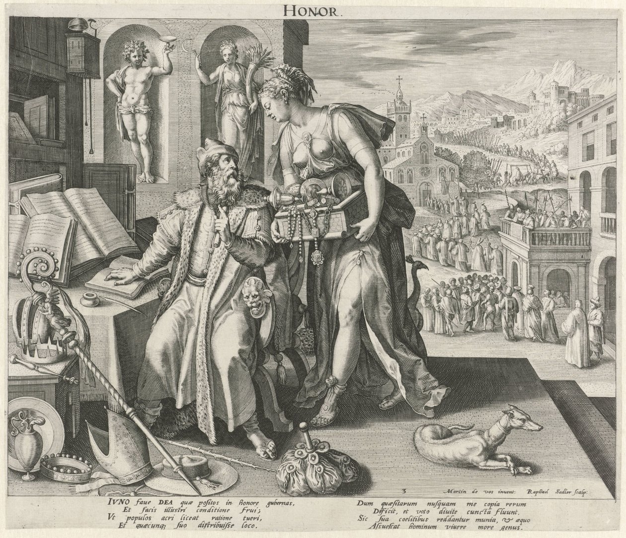 Middle Age Under the Influence of Honor by Raphaël Sadeler (I)