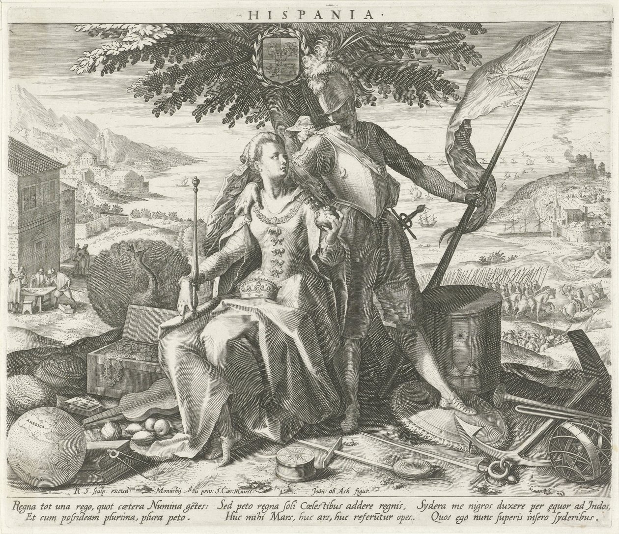 Spain with Juno and Mars by Raphaël Sadeler (I)