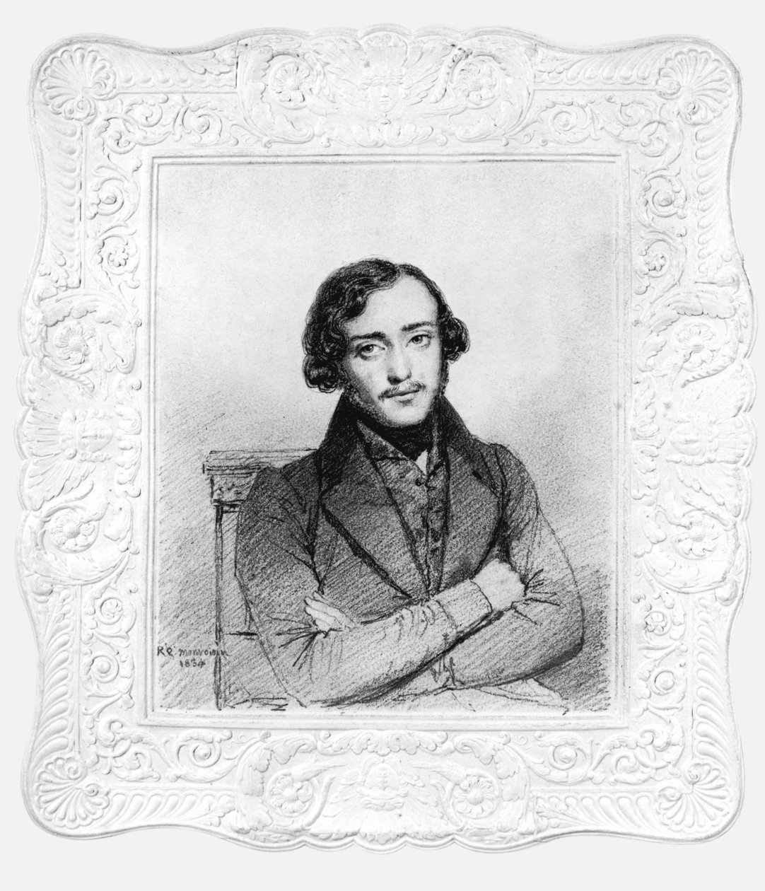 Portrait of Eugene Emmanuel Viollet-le-Duc Age 20 by Raymond Quinsac Monvoisin