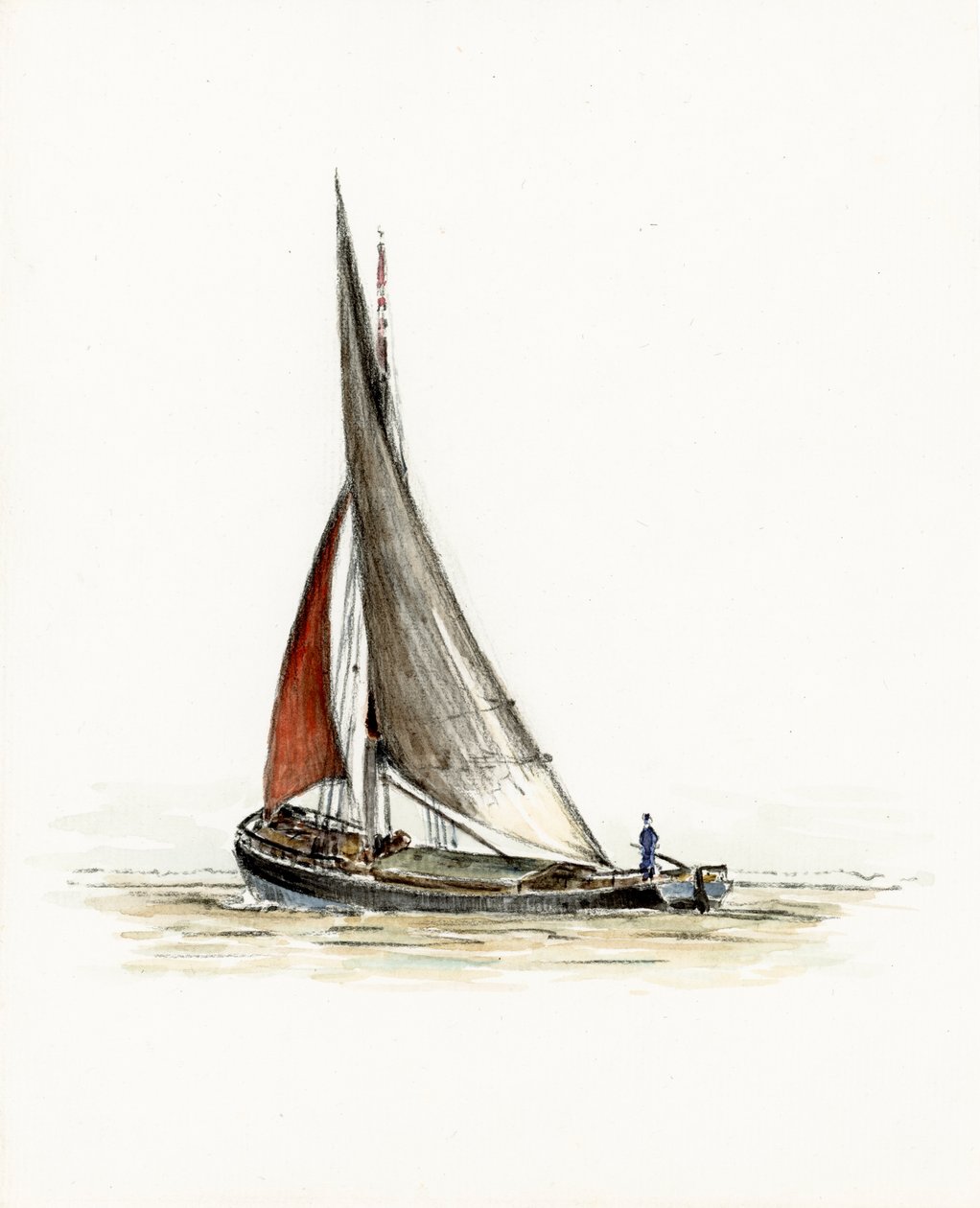 Gabare on the Gironde estuary by Raymond Bonnefon