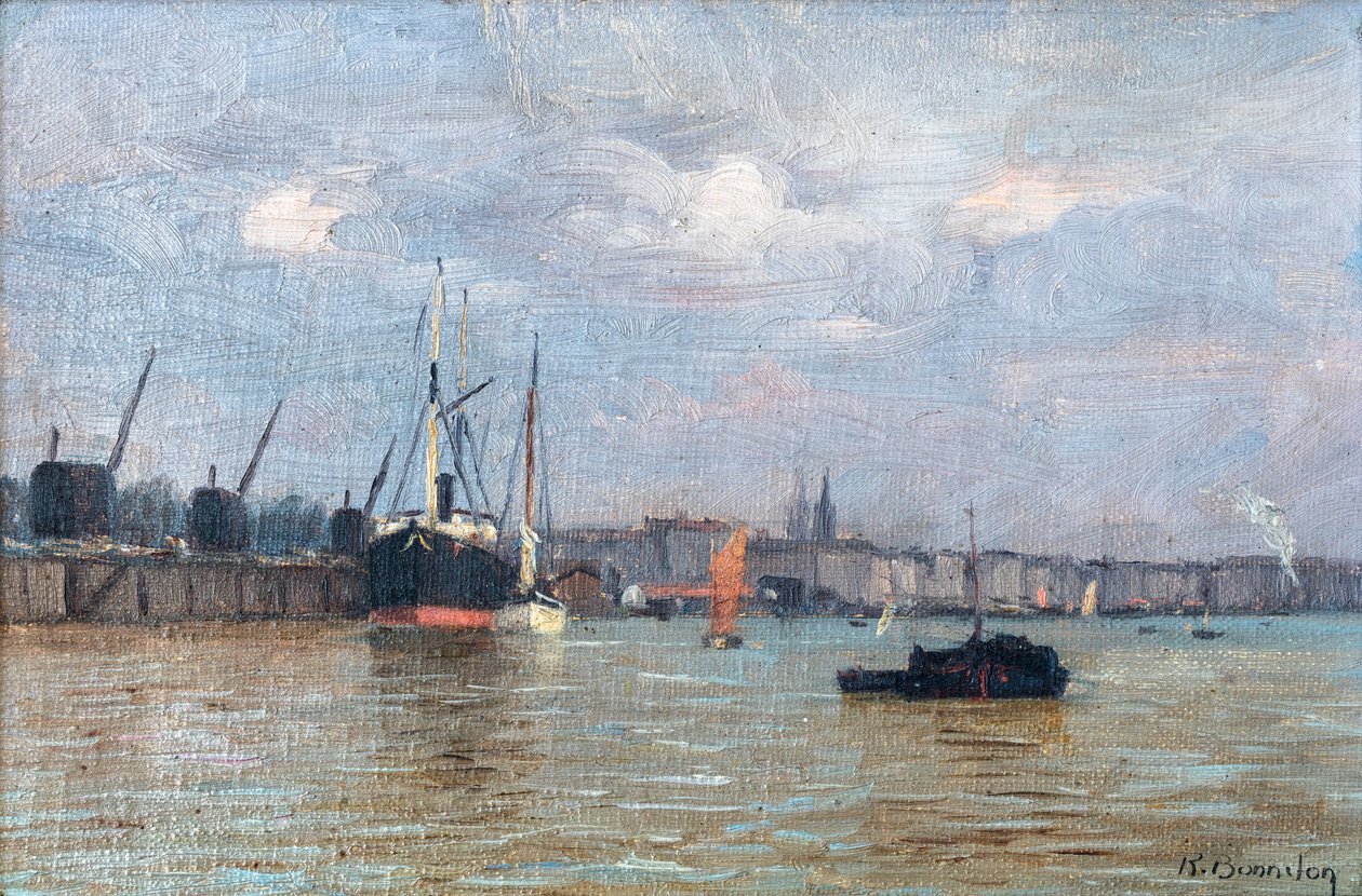 View of the Port of Bordeaux by Raymond Bonnefon