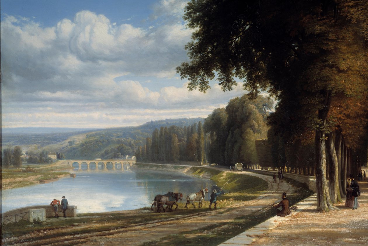 Walk to the Parc de Saint Cloud (detail) by Raymond Esbrat