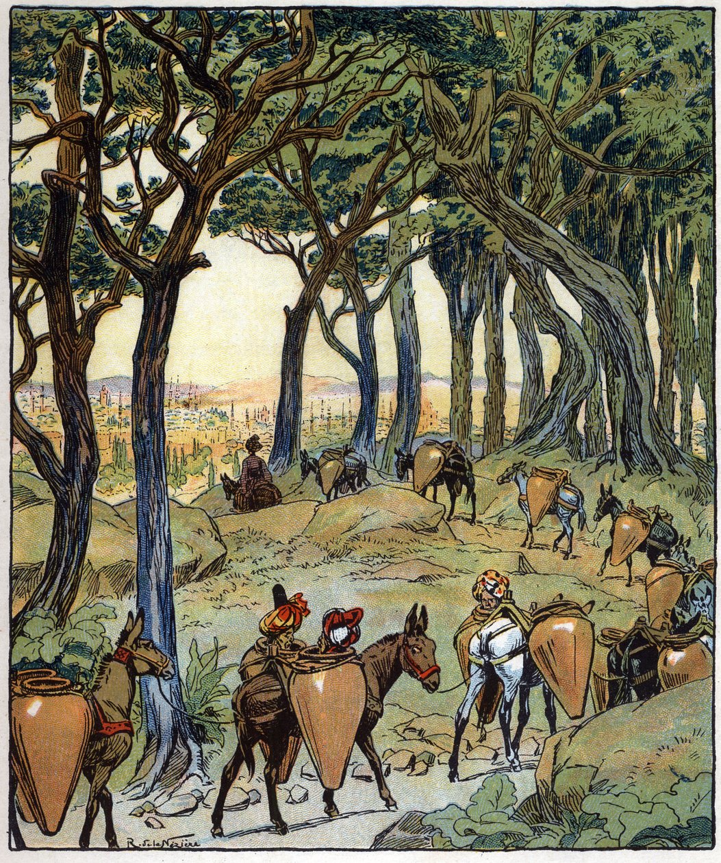 The Whole Caravan Took the Way to the City: Illustration for the Tale 