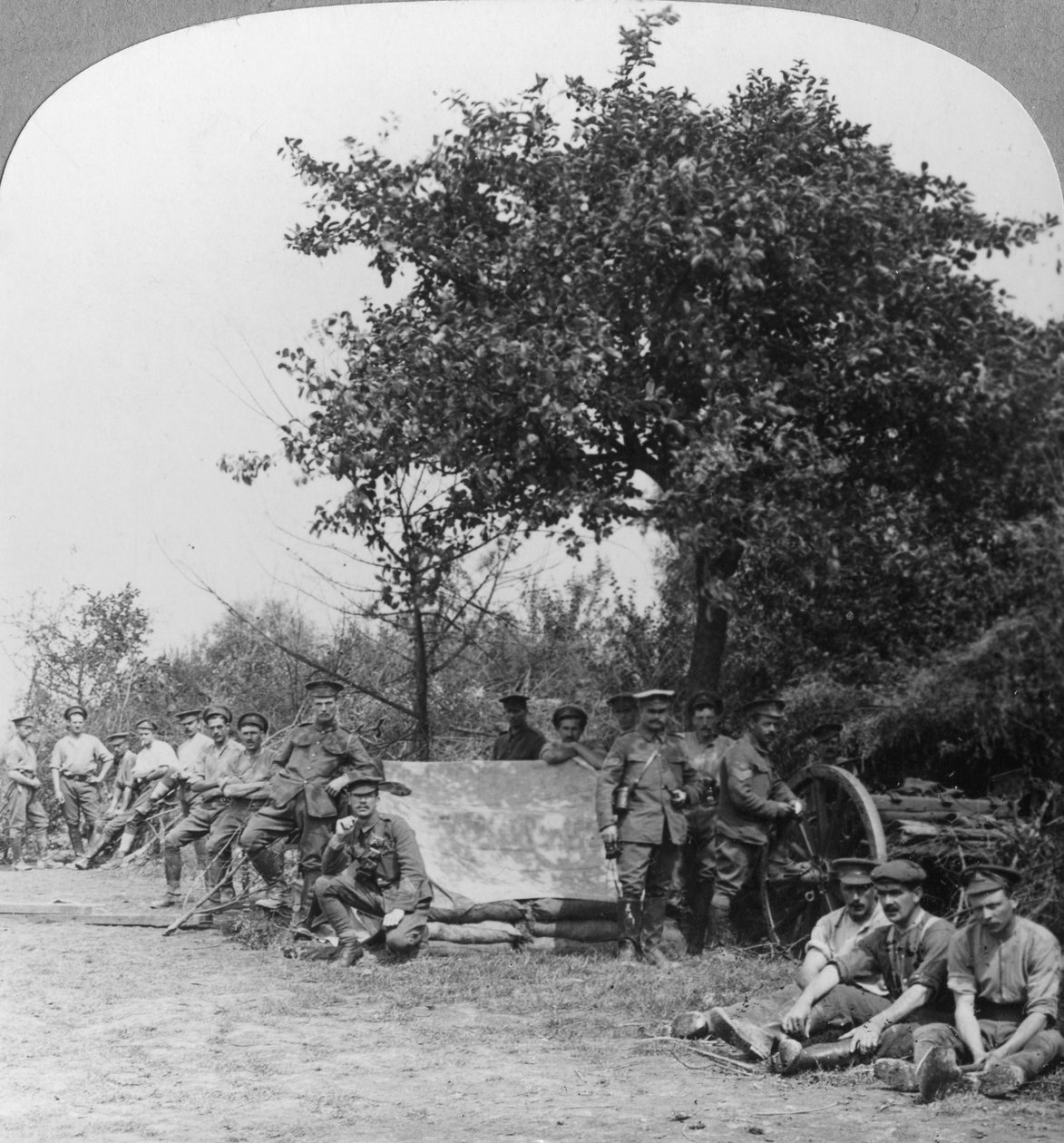 A Battery of Royal Field Artillery Enjoying a Few Hours Rest in a Wood, World War I, c. 1914-c. 1918 by Realistic Travels Publishers