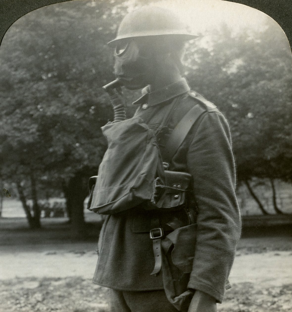 Infantry Fitted with the Latest Gas Masks and Steel Helmets, World War I, 1915-1918 by Realistic Travels Publishers