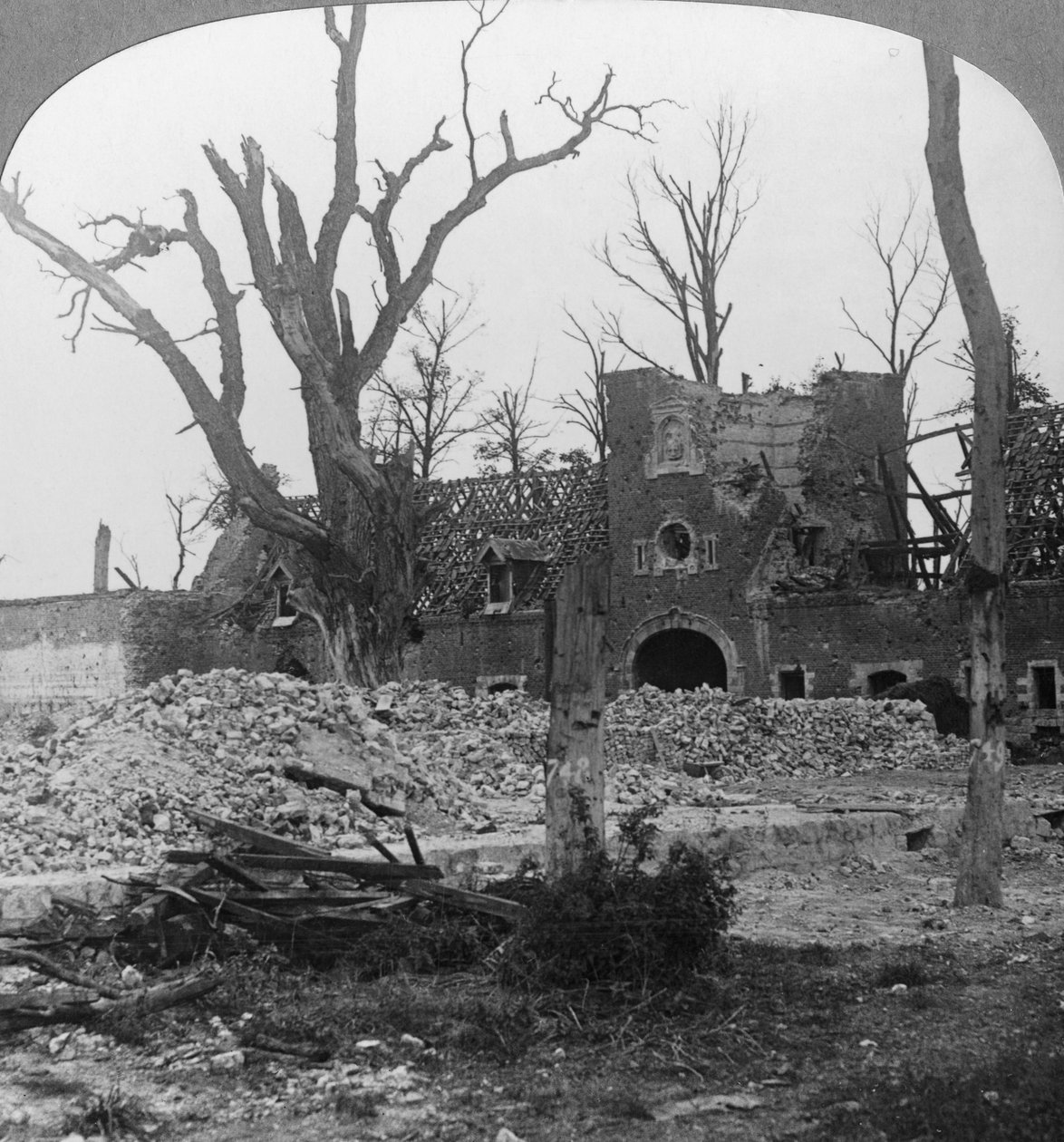 Ruins of Beury Chateau, Festubert, France, World War I by Realistic Travels Publishers