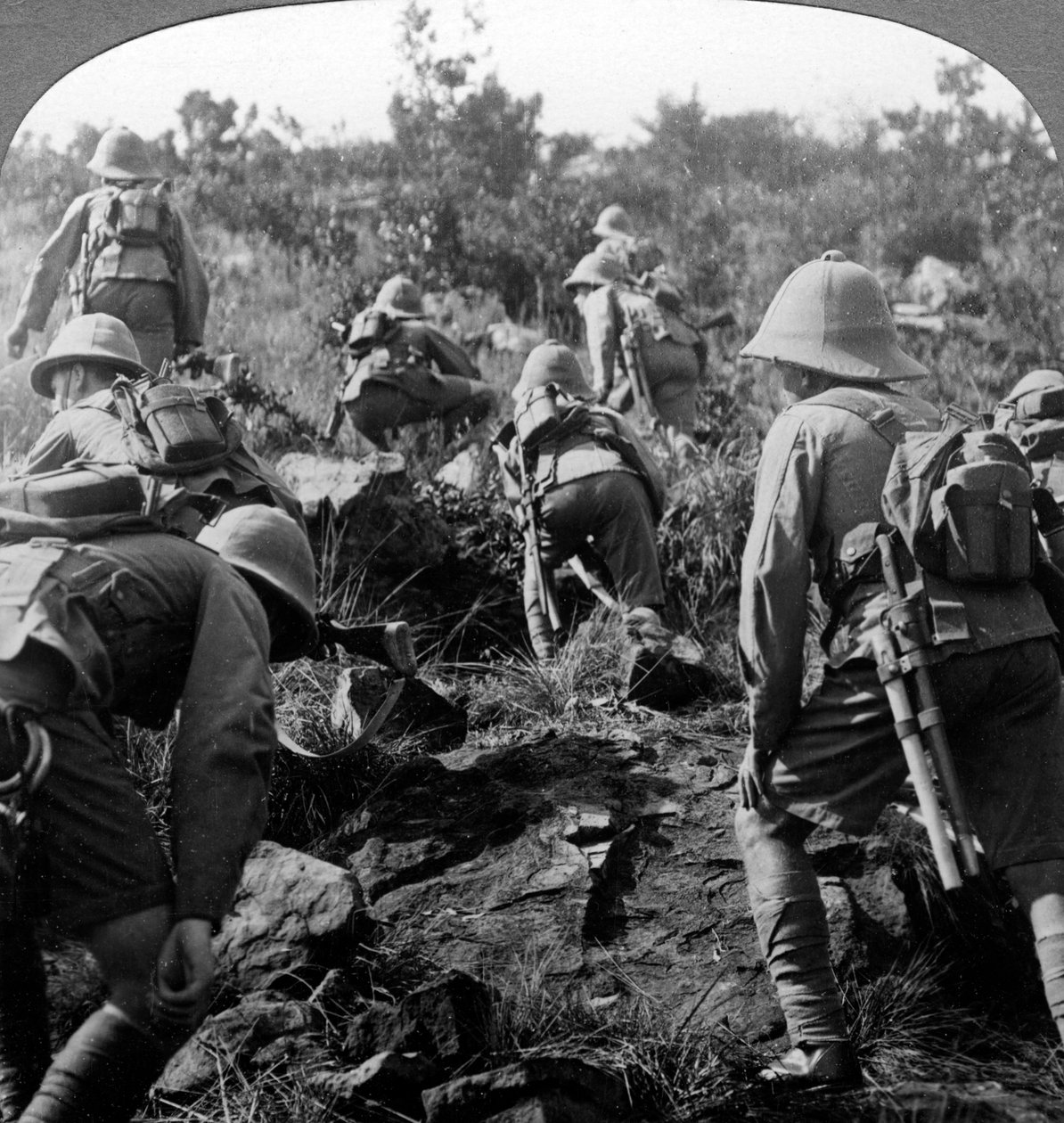 Scouts making their way through the forests of East Africa, World War I, 1914-1918 by Realistic Travels Publishers
