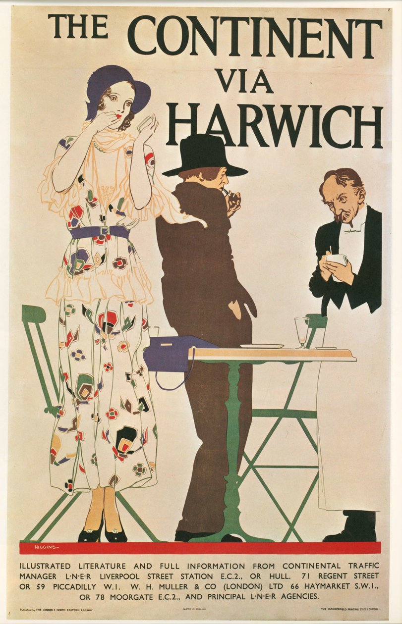 The Continent via Harwich by Reginald E. Higgins by Reginald Edward Higgins