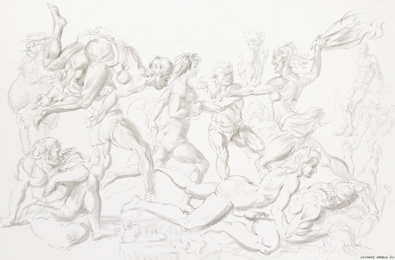 Acrobats by Reginald Marsh