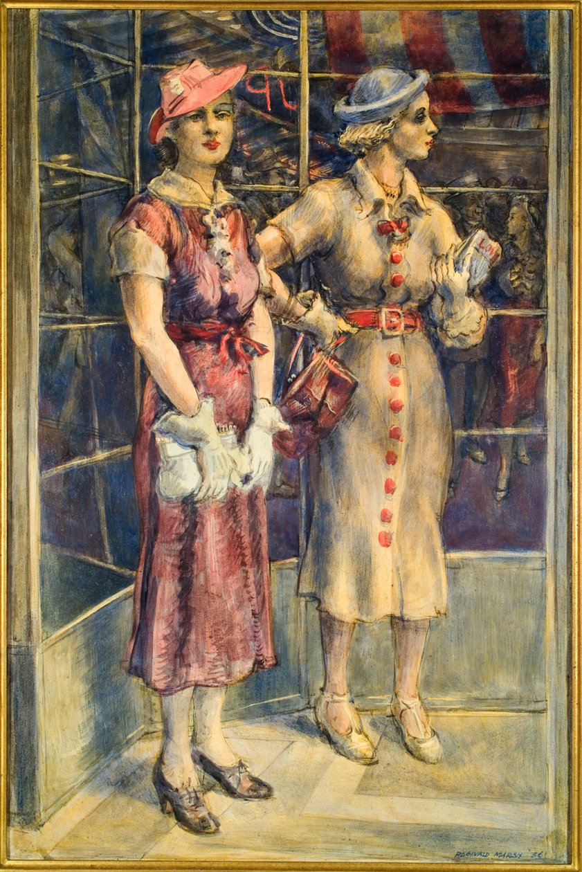 Red Buttons by Reginald Marsh