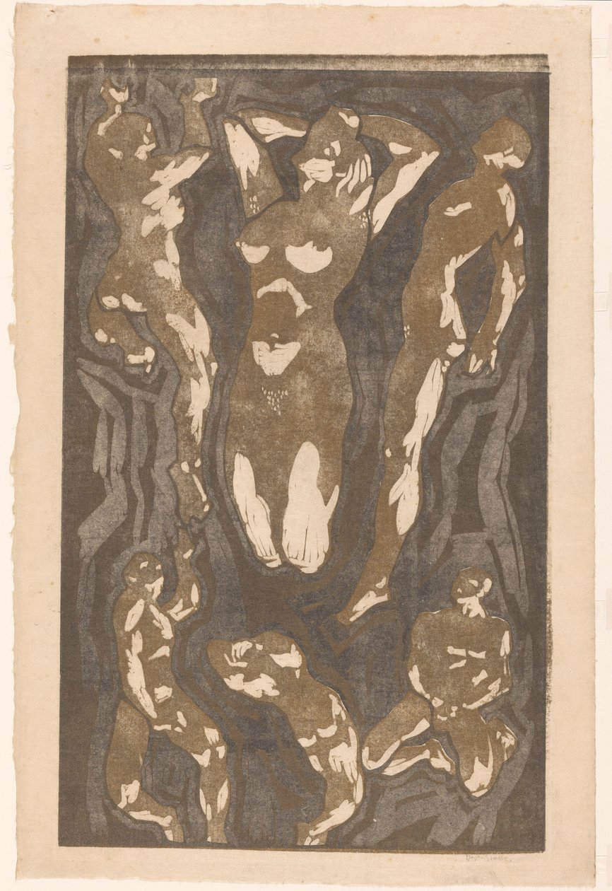 Composition with Six Human Figures by Reijer Stolk (signed by artist)