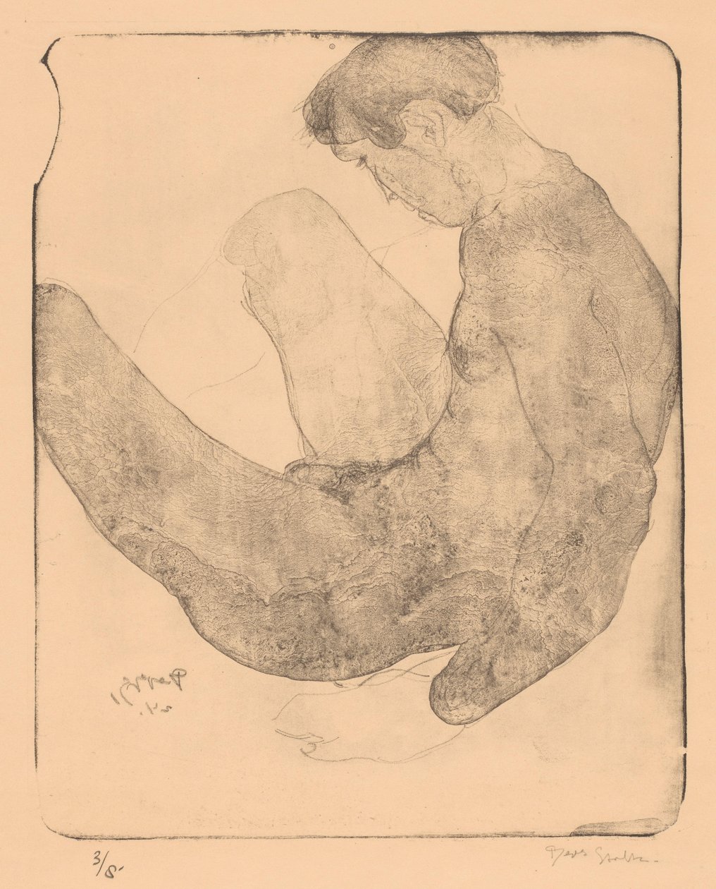 Naked Man with Knees Drawn Up by Reijer Stolk (signed by artist)