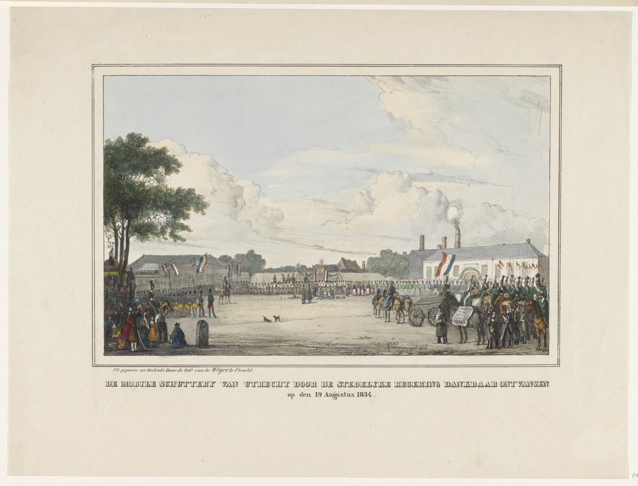 The Mobile Militia of Utrecht Gratefully Received by the City Government on August 19, 1834 by Reinier Craeyvanger