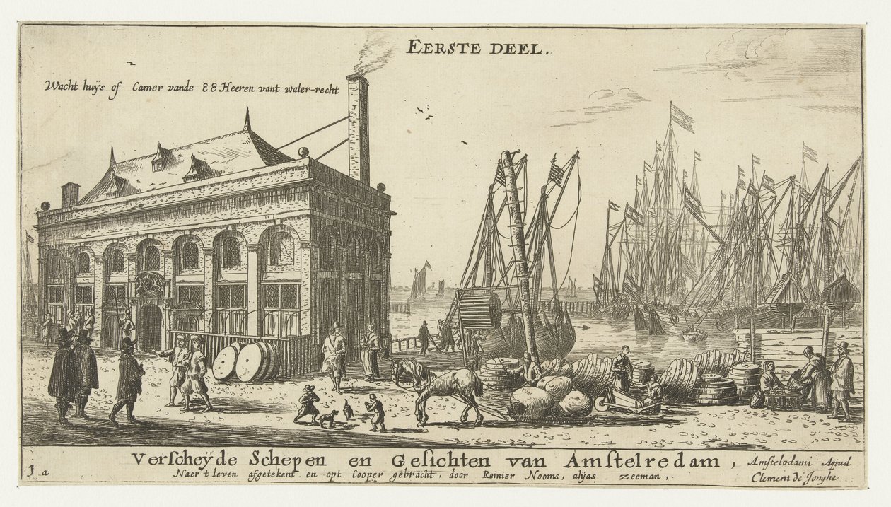 Port of Amsterdam with the Guardhouse by Reinier Nooms
