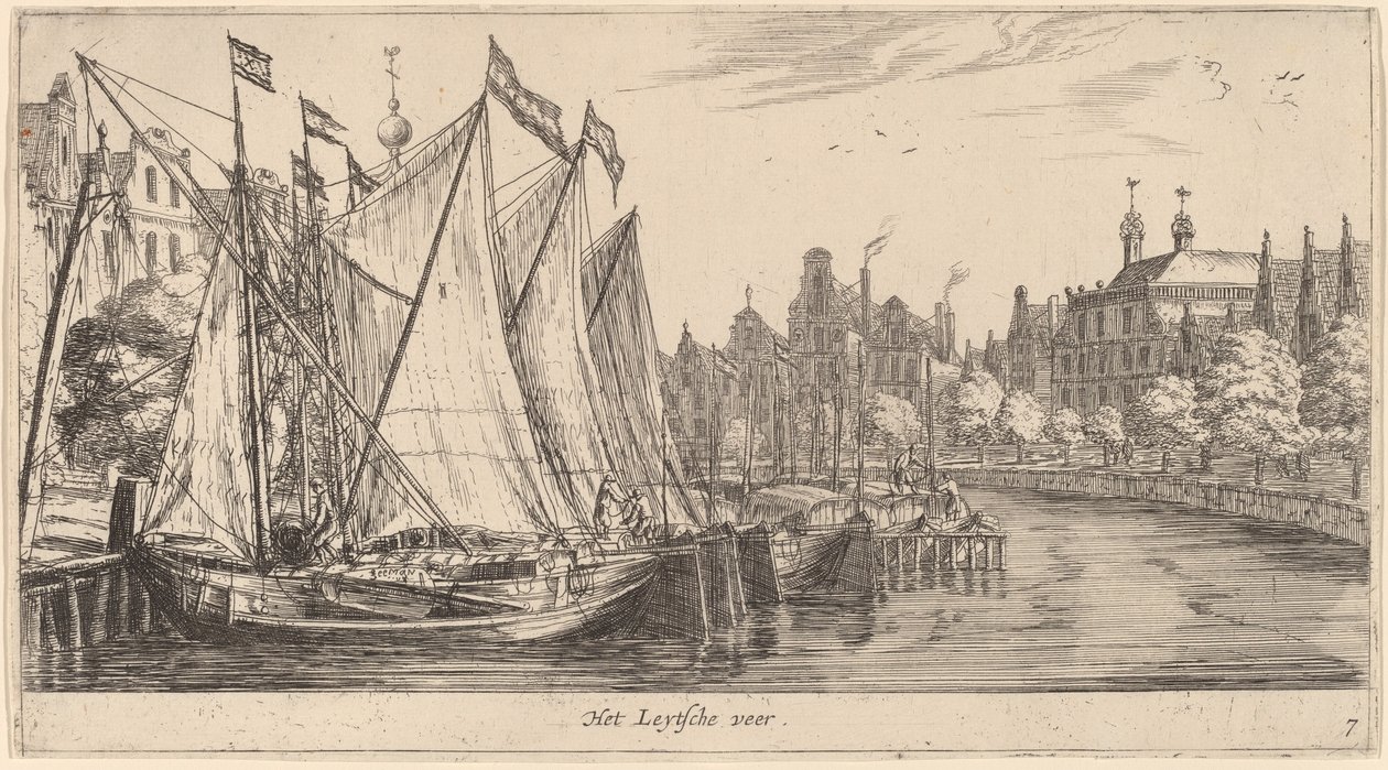 The Ferry to Leiden by Reinier Nooms, called Zeeman