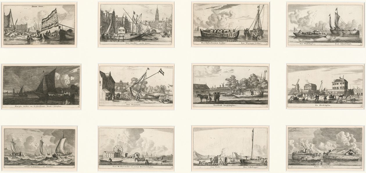 Various Ships and Views of Amsterdam: Part III by Reinier Nooms, called Zeeman