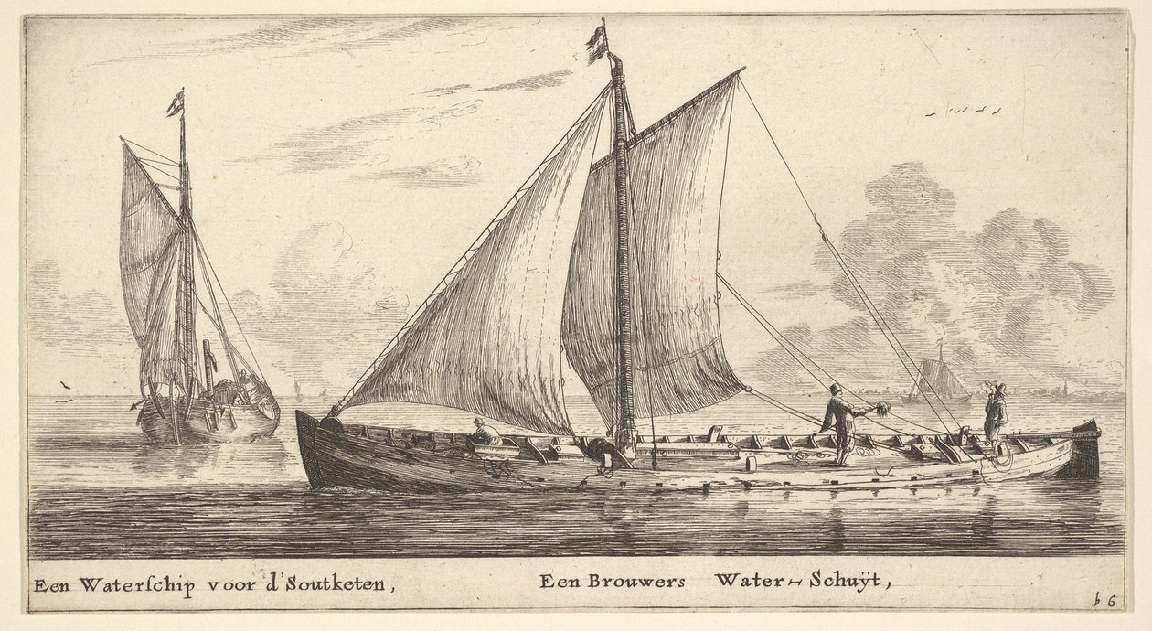 A Watership Carrying Water for Salt Works and Another One Carrying Water by Reinier Zeeman