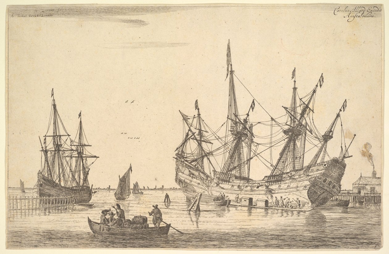 Men Caulking the Hull of a Ship by Reinier Zeeman