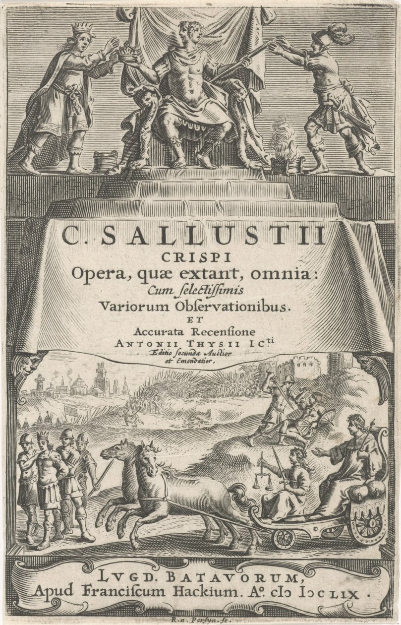 An Emperor and Justice on a Triumphal Chariot by Reinier van Persijn
