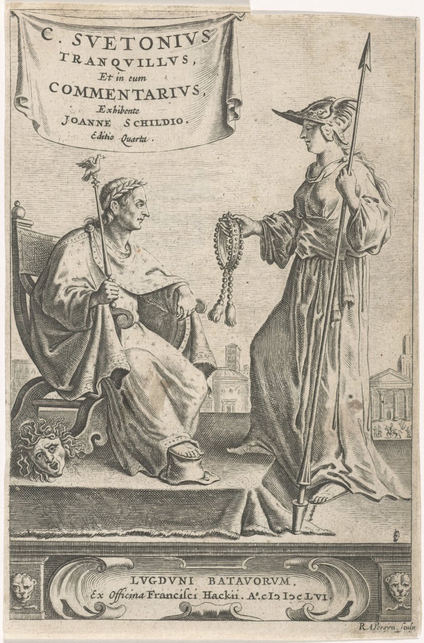 Pedestal with an Emperor on His Throne by Reinier van Persijn