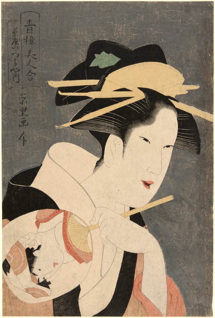 Beauties of the Pleasure Quarters: the Hostess of the Izumiya Teahouse by Chōkyōsai Eiri