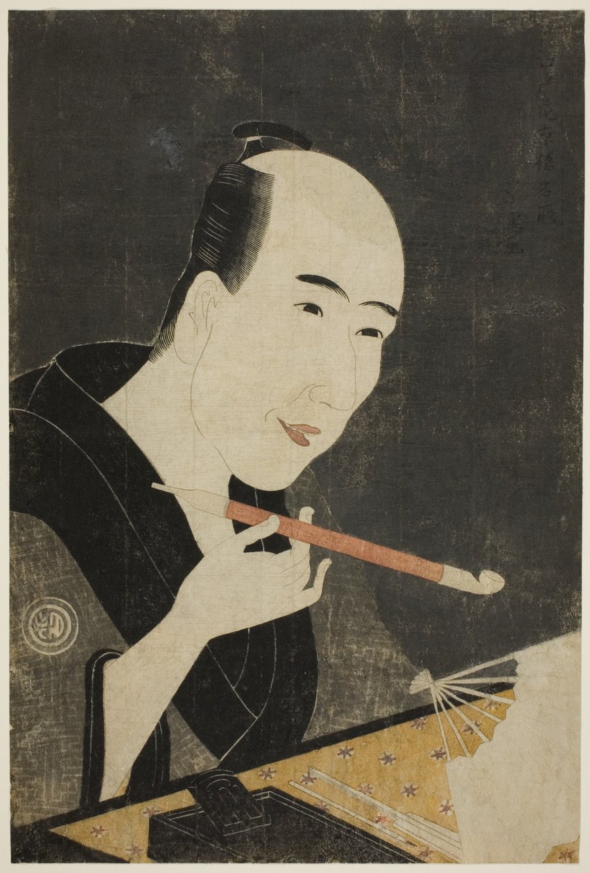 Portrait of Santo Kyoden, the Master of Kyobashi by Rekisentei Eiri