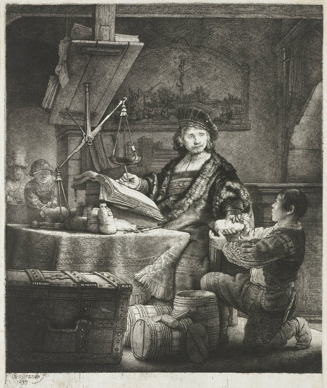 Jan Wtenbogaert, 1639 by Rembrandt van Rijn