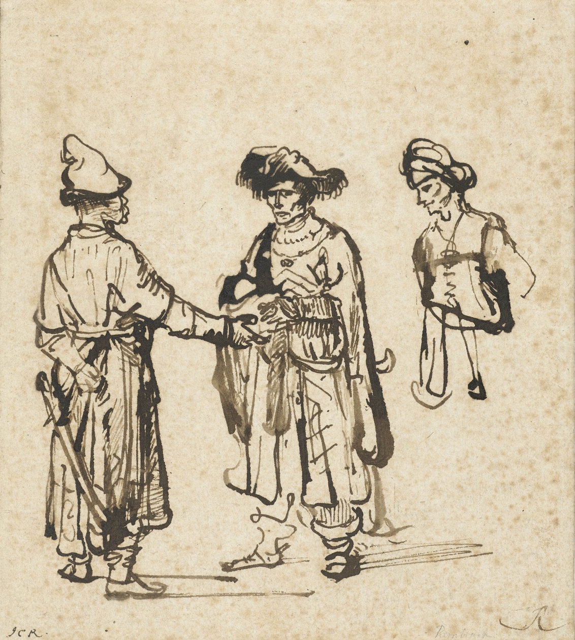 Three Orientals Conversing by Rembrandt van Rijn
