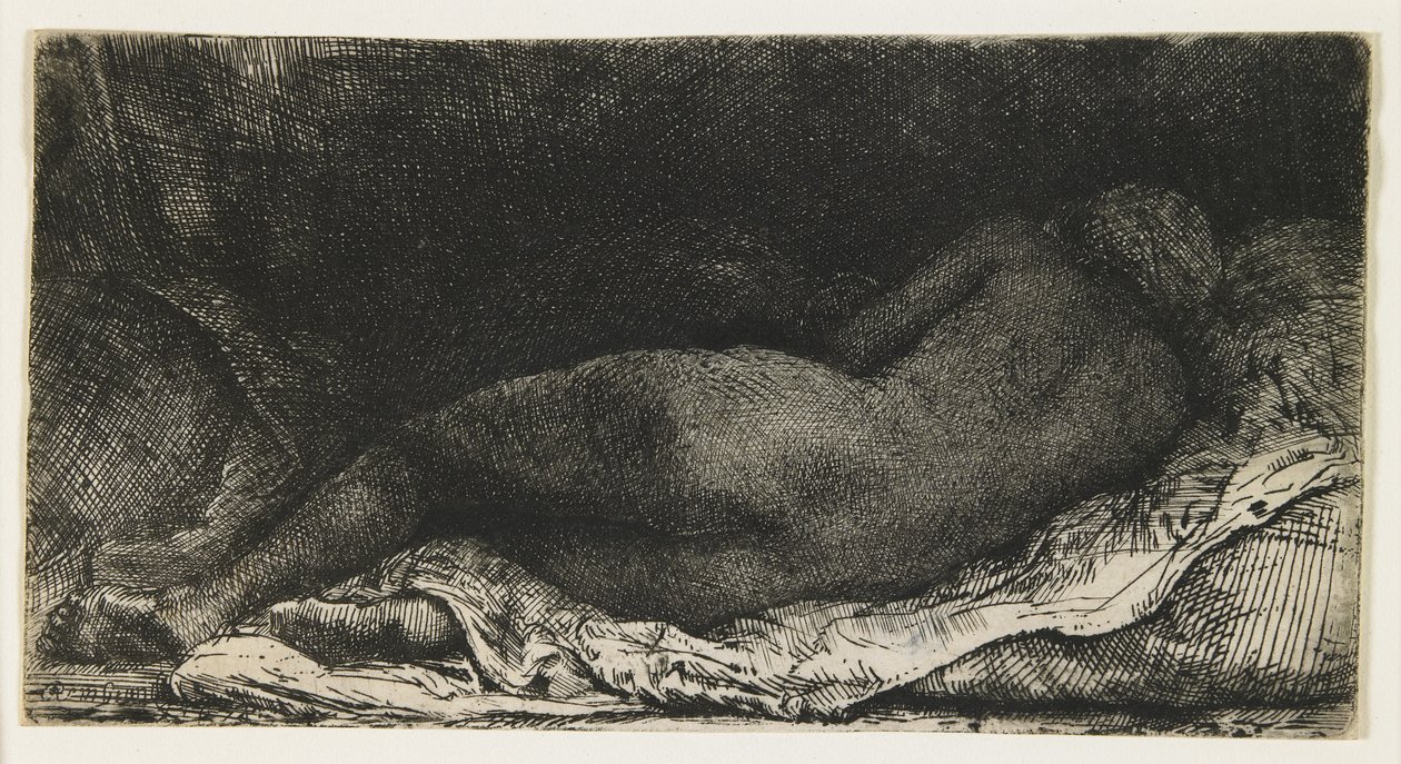 Negress Lying Down, 1658 by Rembrandt van Rijn