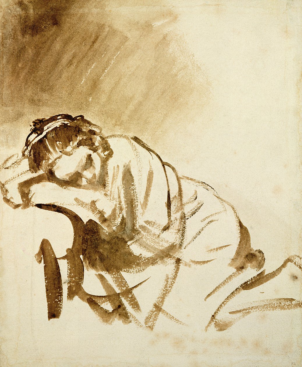 A Young Woman Sleeping (Hendrijke Stoffels) by Rembrandt van Rijn