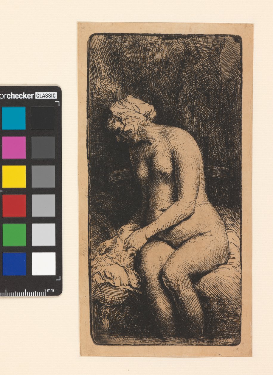 Woman bathing, 1658 by Rembrandt van Rijn