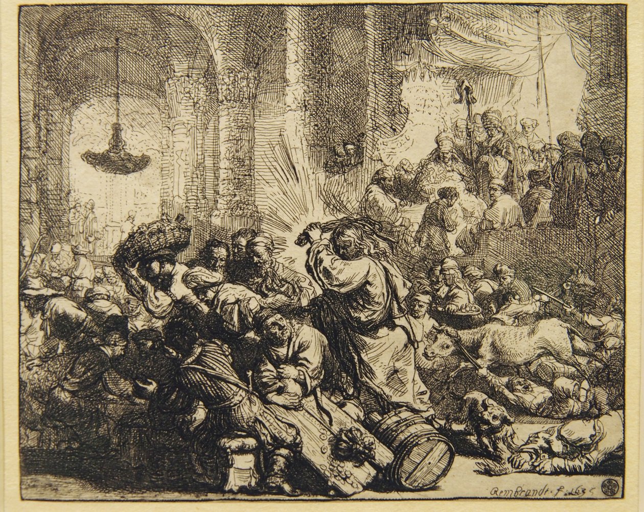 Christ Driving the Money Changers from the Temple by Rembrandt van Rijn