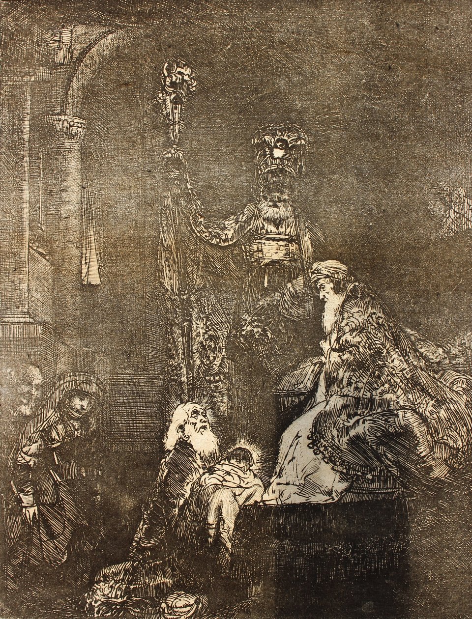 The Presentation in the Temple in the Dark Manner by Rembrandt van Rijn