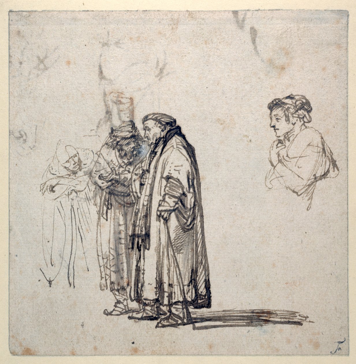 A Group of Elderly Scholars and, Separately, a Younger Man
