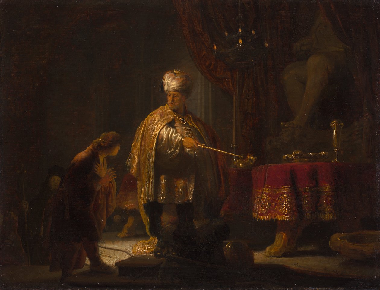 Daniel and Cyrus before the Idol Bel by Rembrandt van Rijn