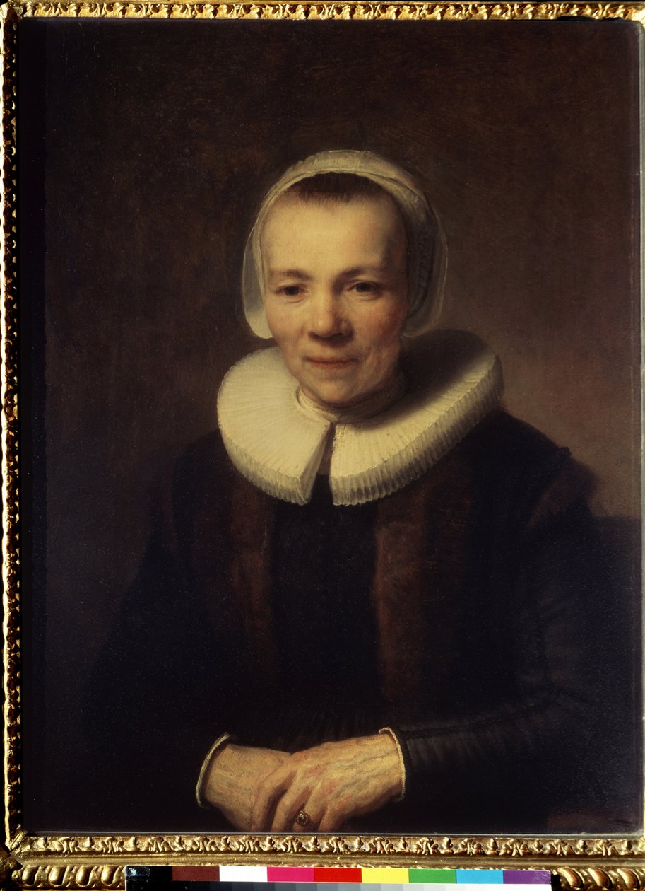 Portrait of Baartje Martens-Doomer by Rembrandt Harmensz. van Rijn