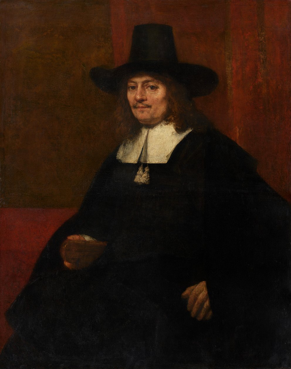 Portrait of a Man in a Tall Hat by Rembrandt Harmensz. van Rijn
