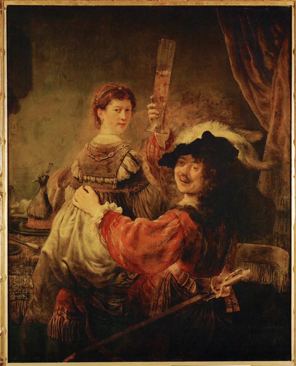Rembrandt and Saskia in the Parable of the Prodigal Son by Rembrandt Harmensz. van Rijn