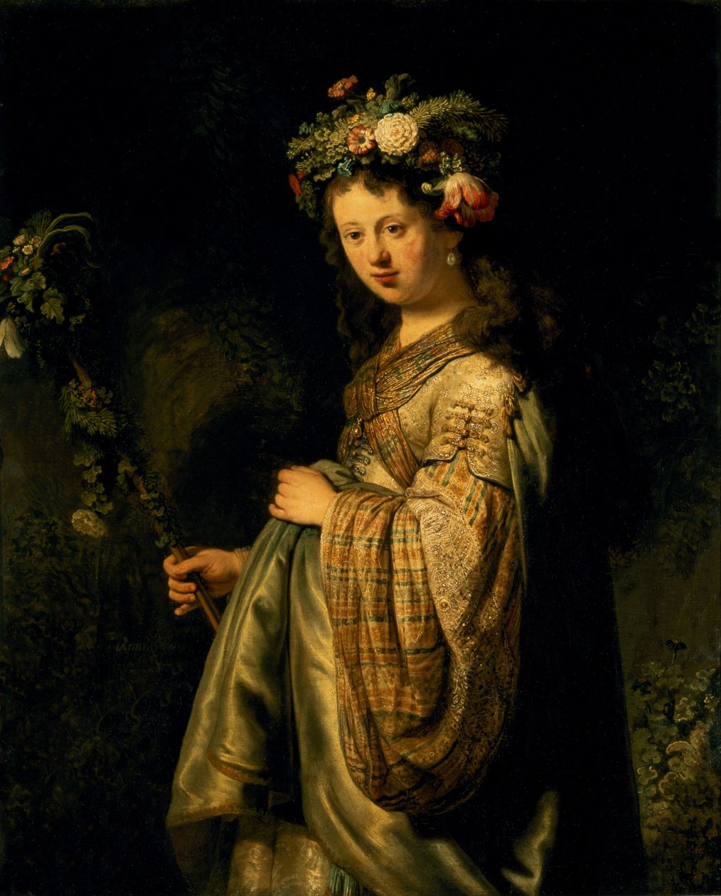 Saskia as Flora by Rembrandt van Rijn