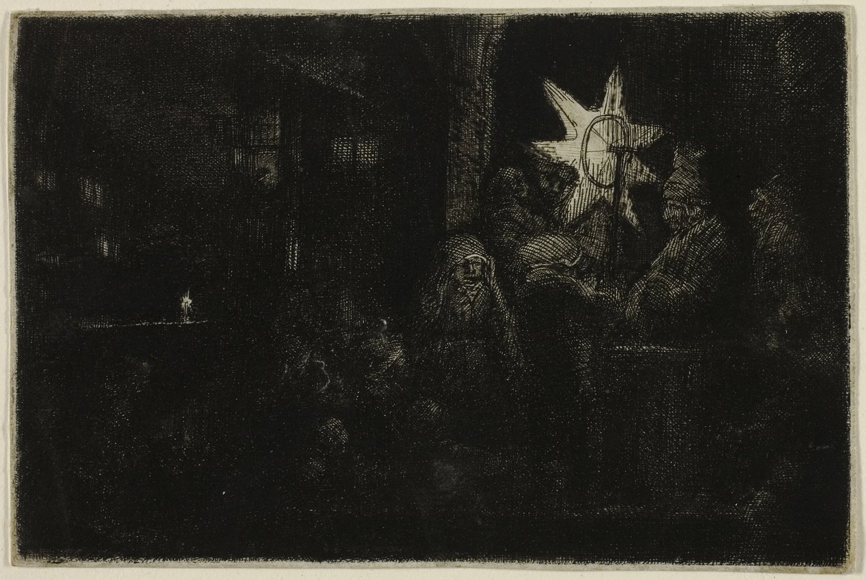 The Star of the Kings: A Night Piece by Rembrandt Harmensz. van Rijn