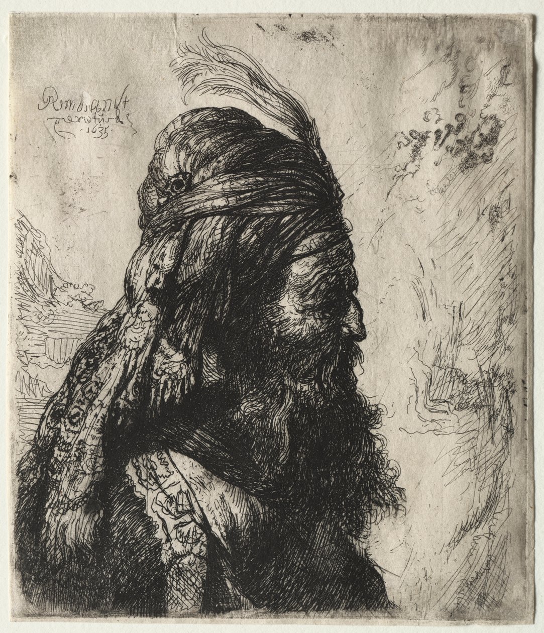 The Third Oriental Head by Rembrandt Harmensz. van Rijn