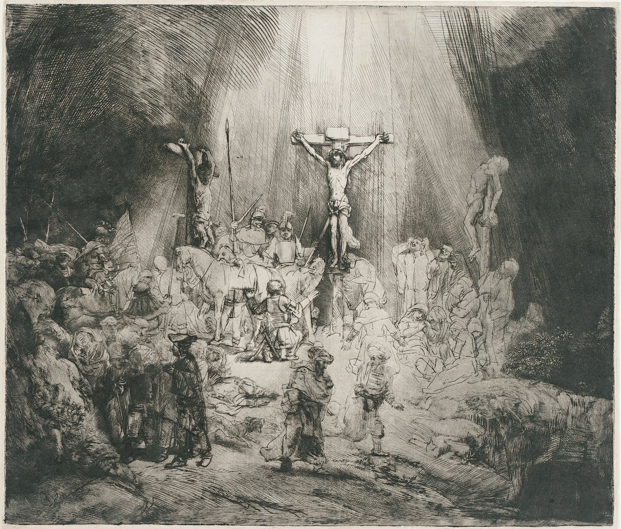 The Three Crosses, c.1653 by Rembrandt Harmensz. van Rijn