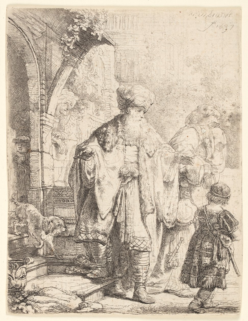 Abraham Casting Out Hagar and Ishmael by Rembrandt van Rijn