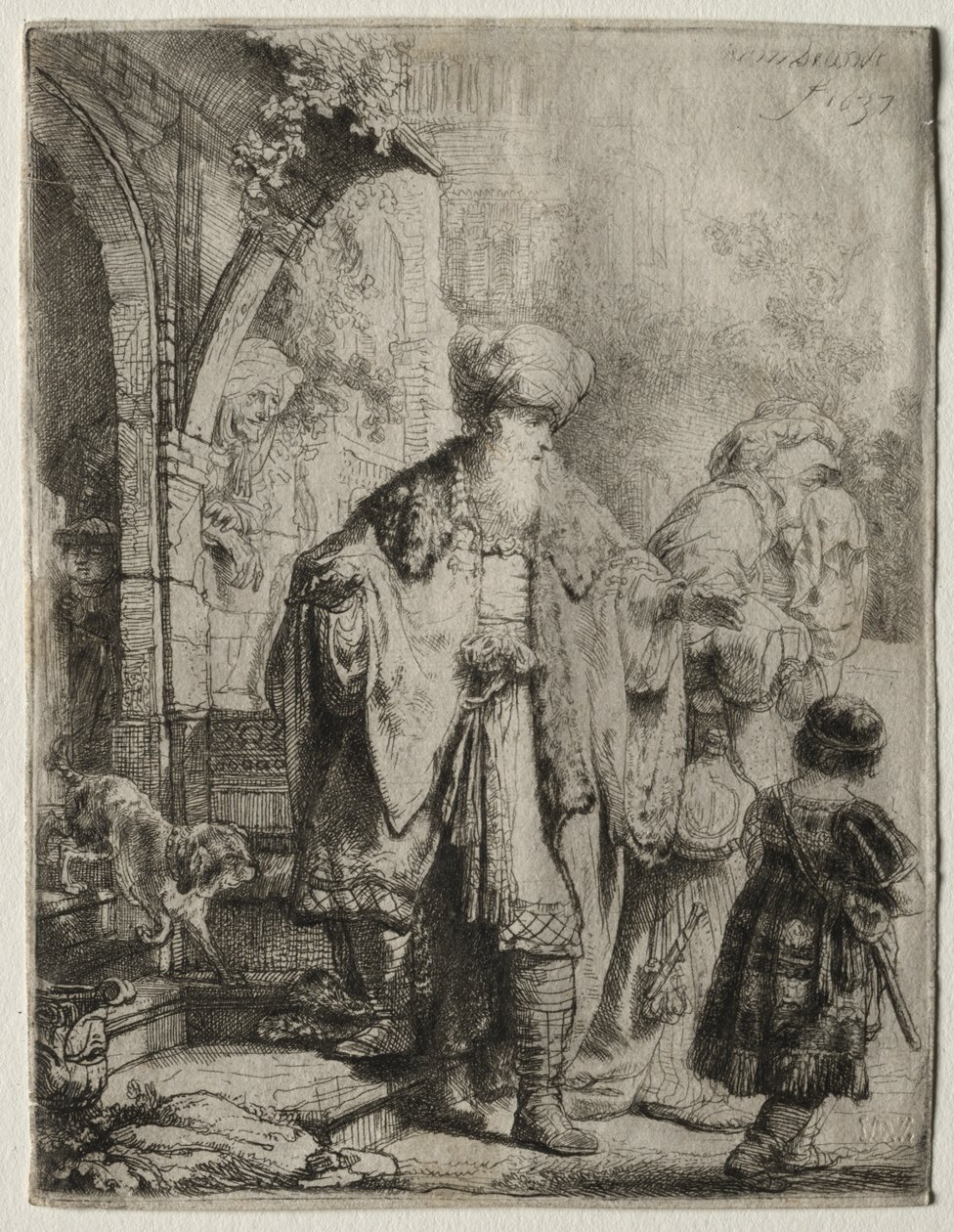 Abraham Casting Out Hagar and Ishmael by Rembrandt van Rijn