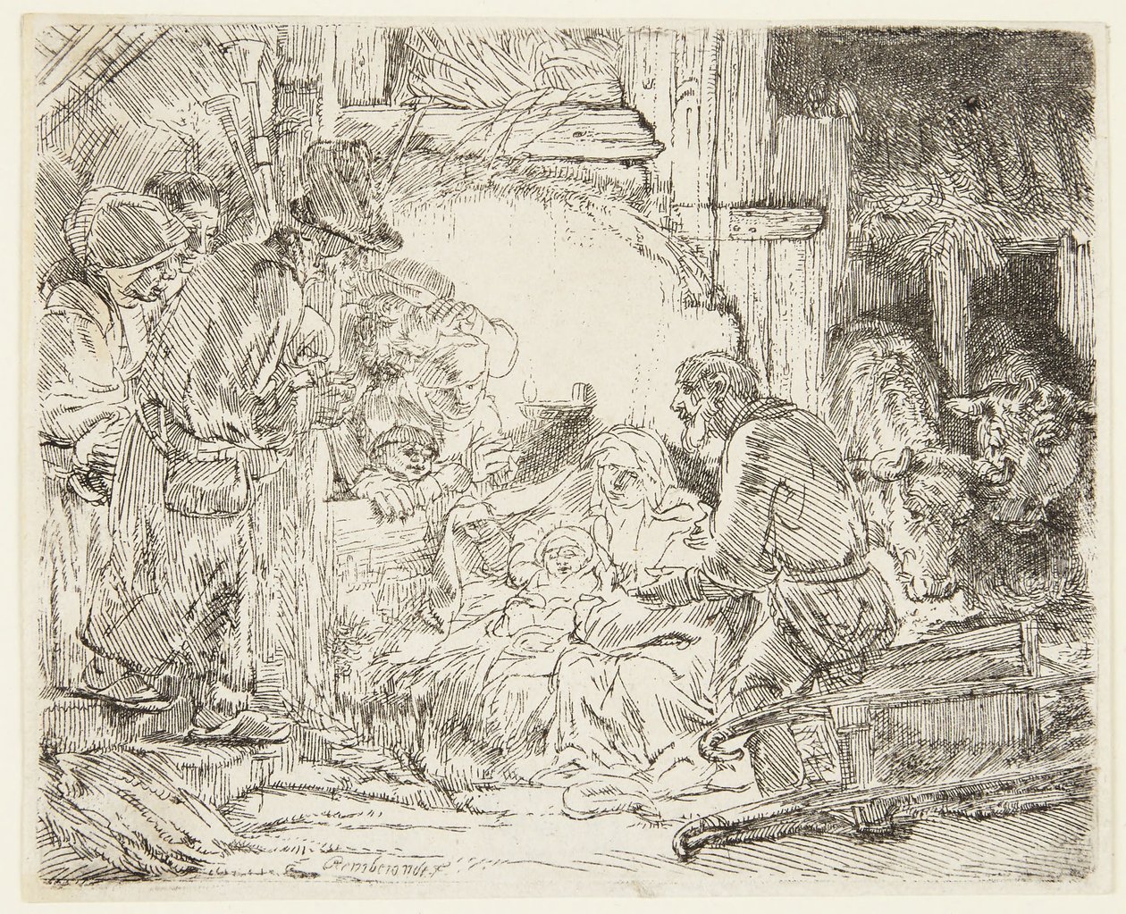 Adoration of the Shepherds with the Lamp by Rembrandt van Rijn