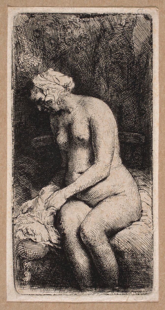 Nude Woman with Feet Immersed in Water by Rembrandt van Rijn