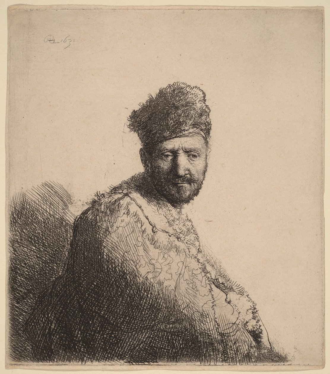 Bearded Man in a Furred Oriental Cap and Robe: The Artist