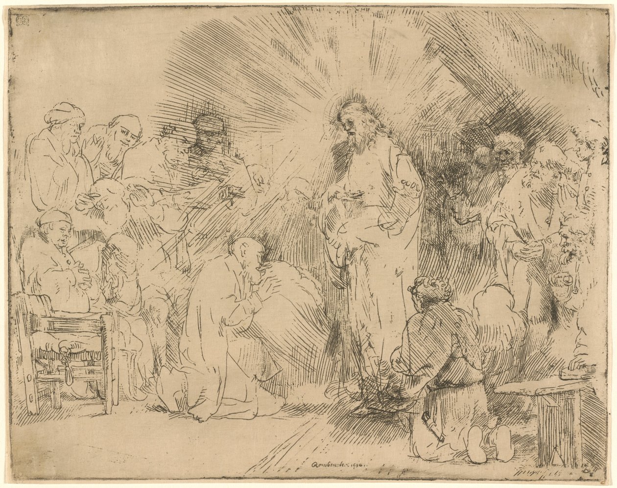 Christ Appearing to the Apostles by Rembrandt van Rijn